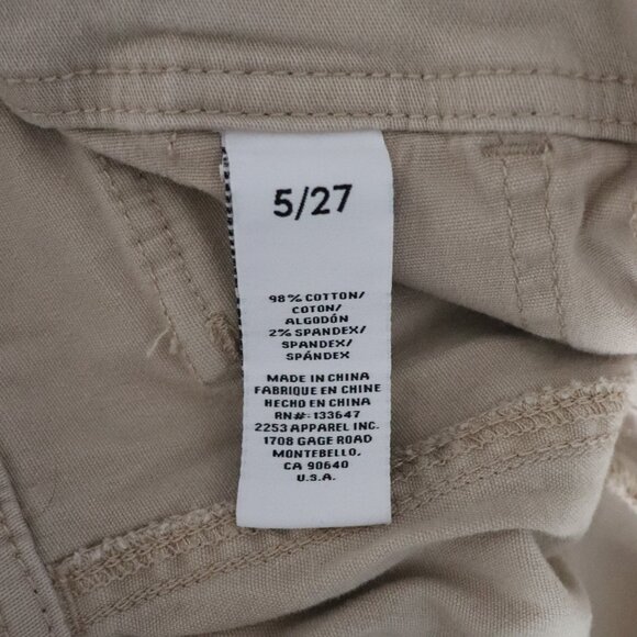 Regeneration by Celebrity Pink Beige 5/27 Cargo Straight Leg Khaki Pocket Pants - Picture 11 of 12